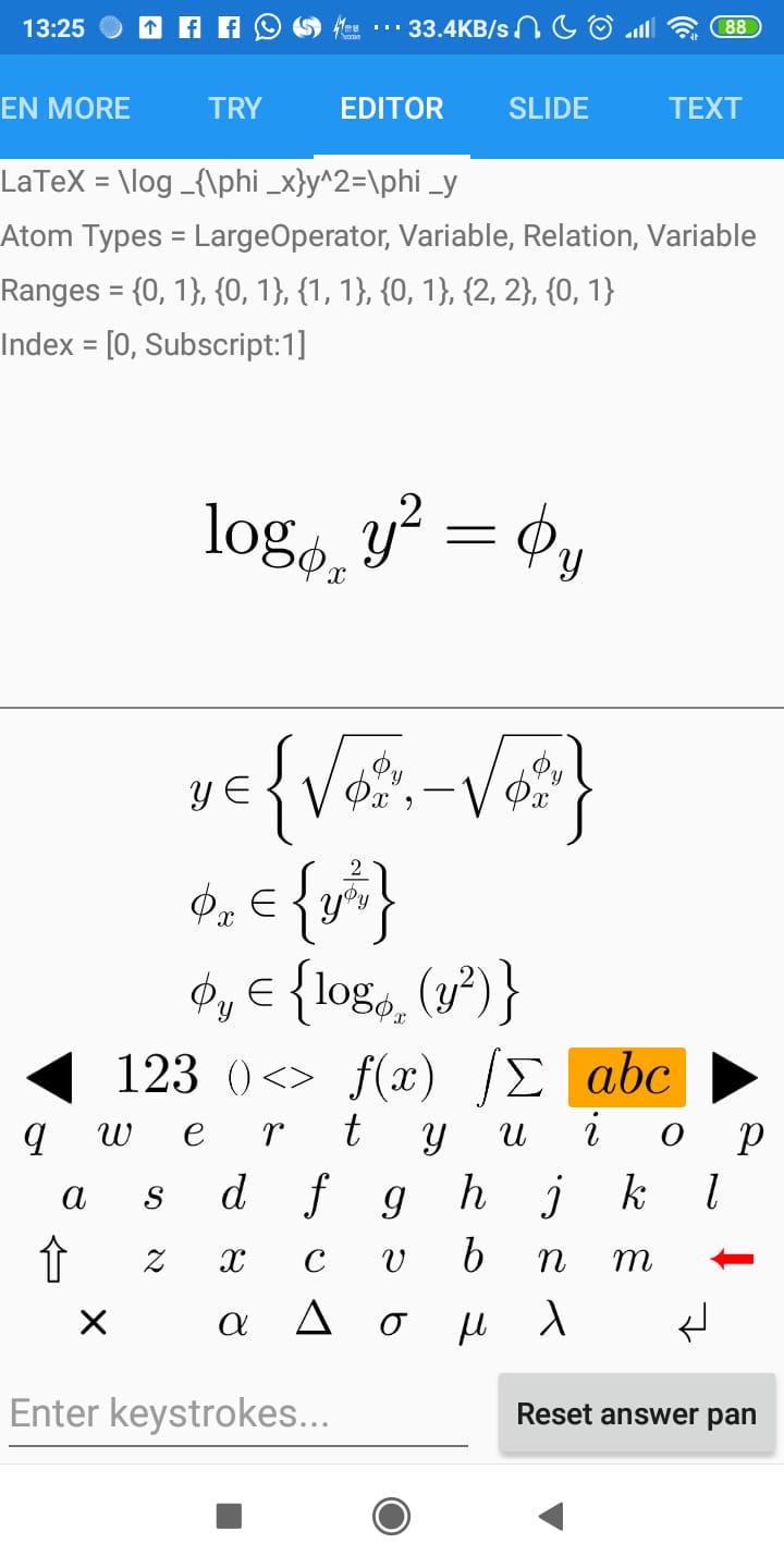 Solving an equation